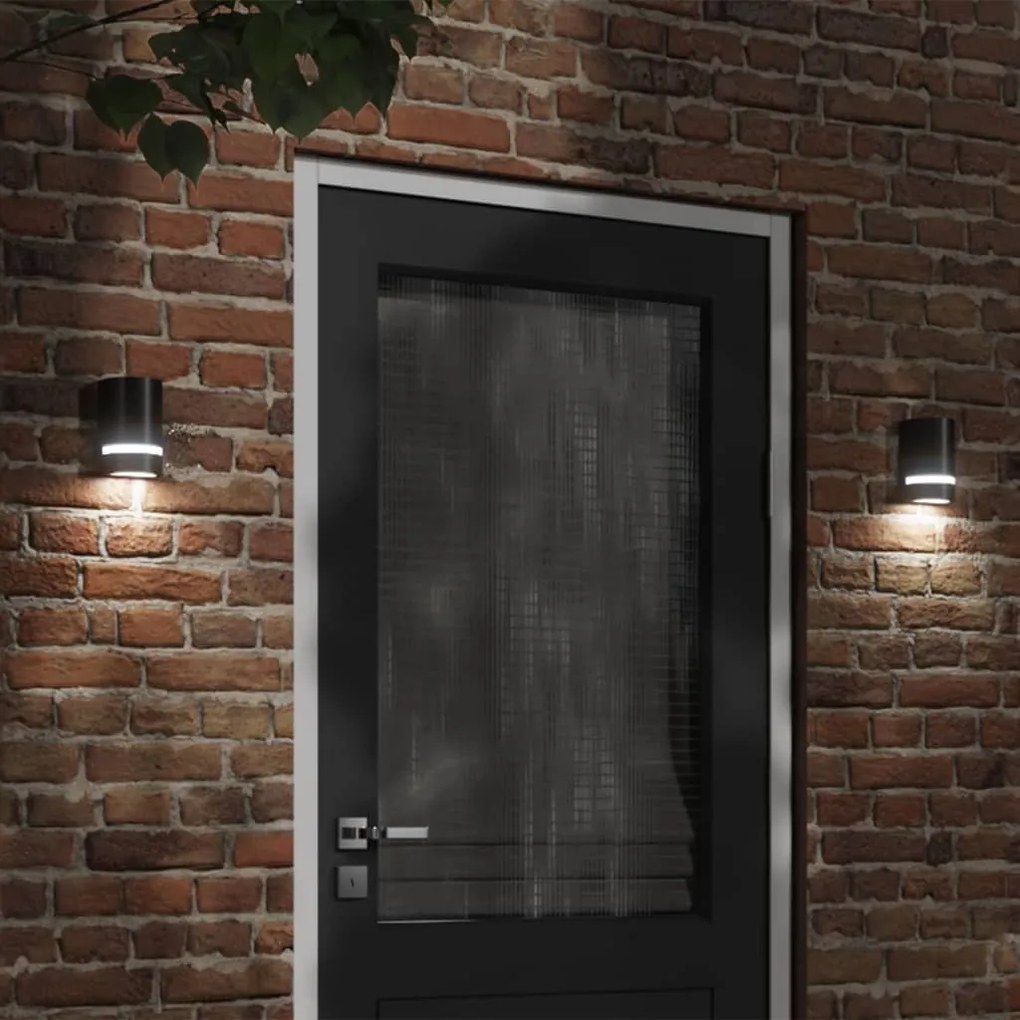 vidaXL Lampă exterioară de perete, negru, aluminiu turnat sub presiune