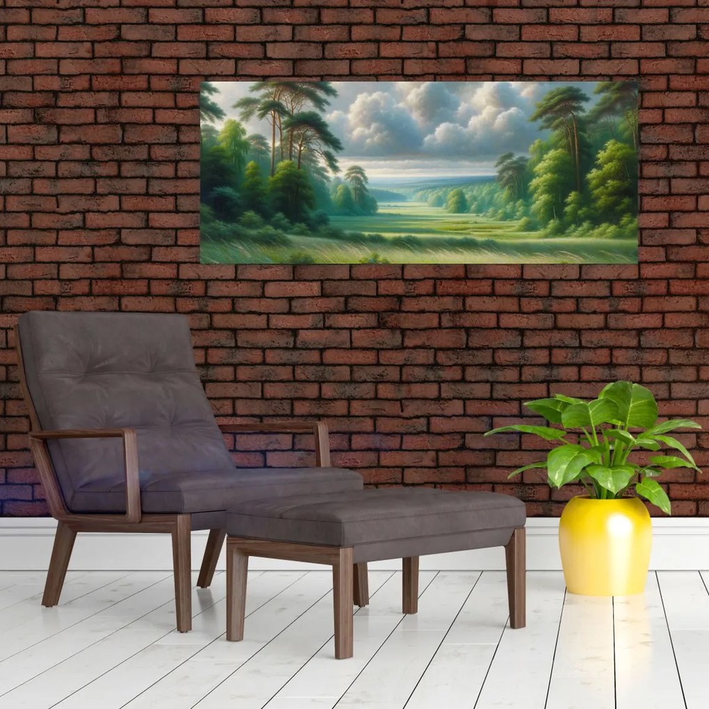 Tablou - Peisaj verde (120x50 cm)