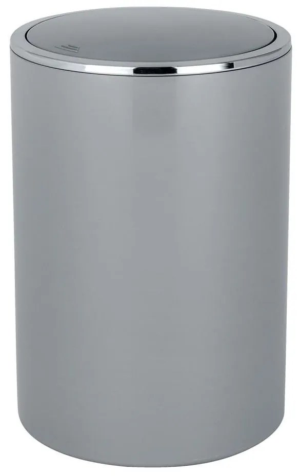 WENKO 22562100 - Coș INCA 18,5x25,5 cm gri/crom lucios