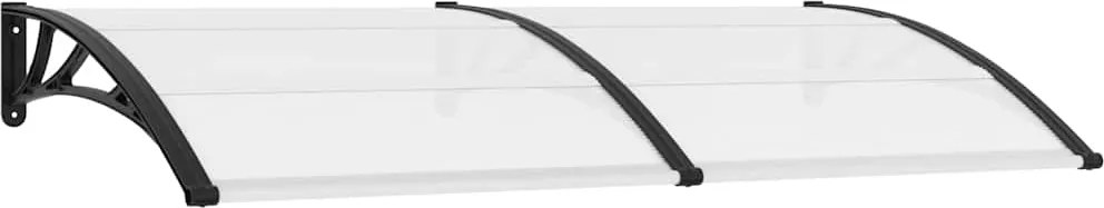 vidaXL Copertină de ușă, negru și transparent, 200 x 75 cm, PC