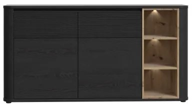 Comodă BASKO negru/stejar