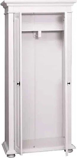Dulap lemn masiv alb cu oglindă Ariana, 87 × 41 × 200 cm