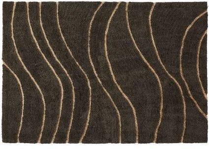 Covor din lana, vascoza si iuta GATTMAN gri inchis, 160x230cm