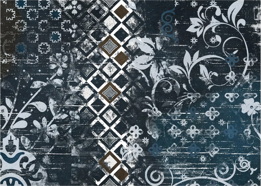 Tablou pe sticlă - Decorațiuni flori (70x50 cm)