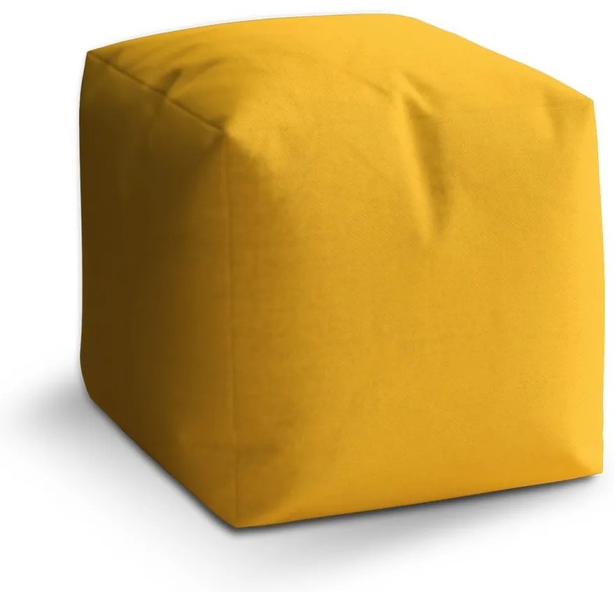 Taburet Cube galben-portocaliu, galben