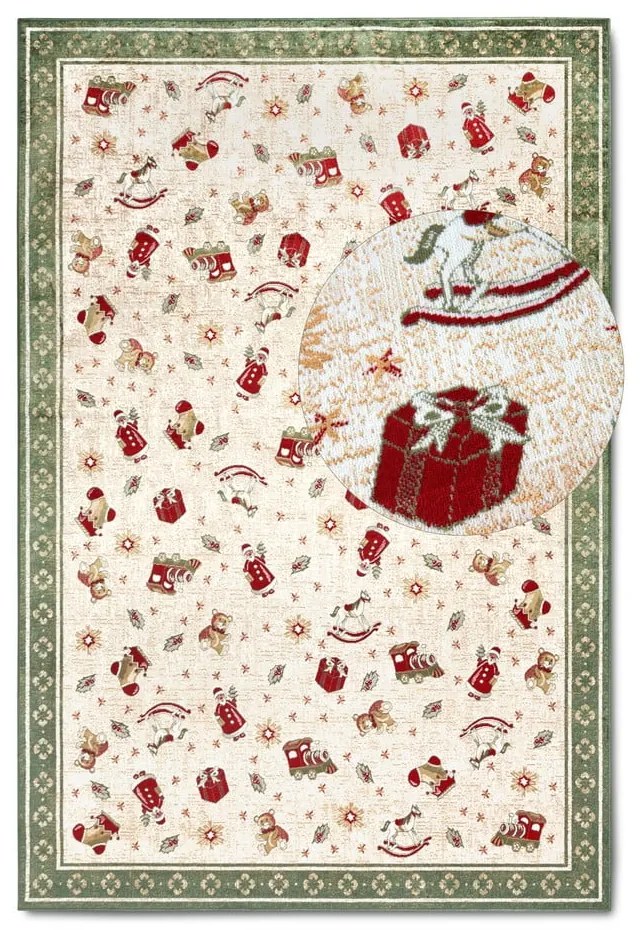 Covor verde din amestec de bumbac 160x230 cm cu model de Crăciun Toy's Delight Green Christmas – Villeroy&Boch