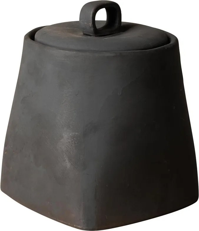 Borcan din lut, lucrat manual, H15cm, Aztec
