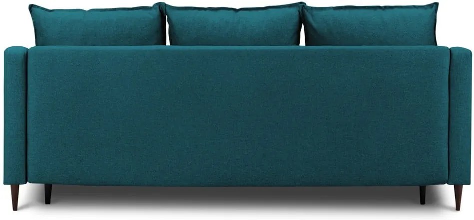 Canapea extensibilă cu spațiu pentru depozitare Mazzini Sofas Ancolie, turcoaz, 215 cm