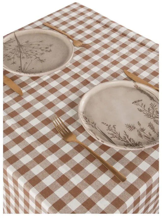 Față de masă din bumbac 150x150 cm Gingham – Tiseco Home Studio