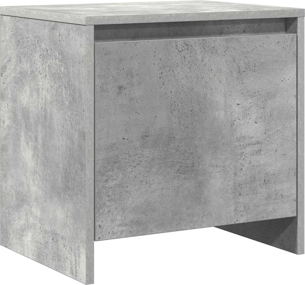 vidaXL Noptieră, gri beton, 45x34x44,5 cm, lemn prelucrat