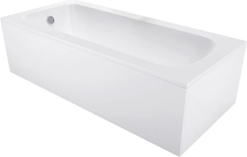 Mexen Vega cadă dreptunghiulară 140 x 70 cm cu carcasă, albă - 55011407000X