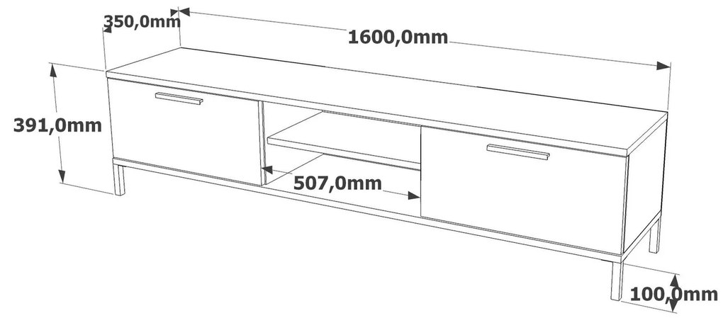 Set mobilier living Relundetta (Pin atlantic + antracit). 1107148