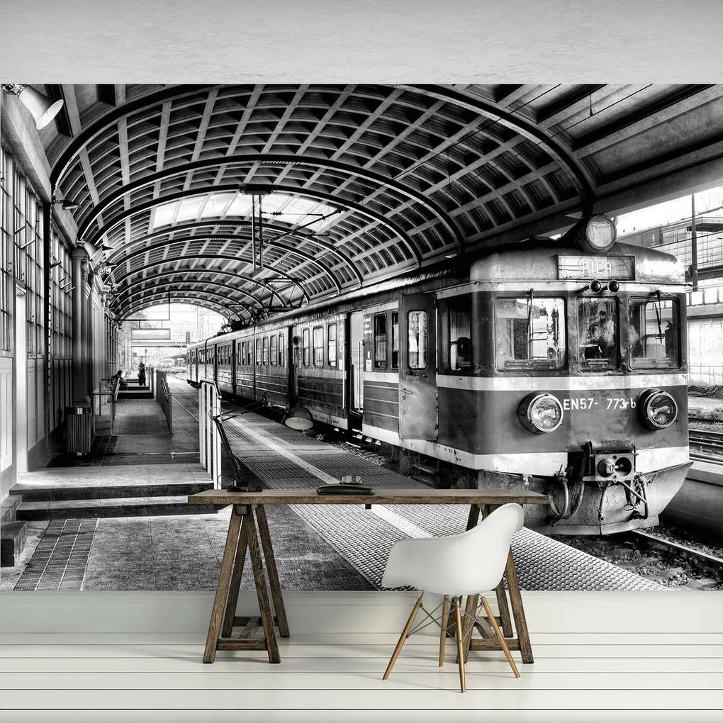 Fototapet - Trenul în gară (152,5x104 cm), în 8 de alte dimensiuni noi