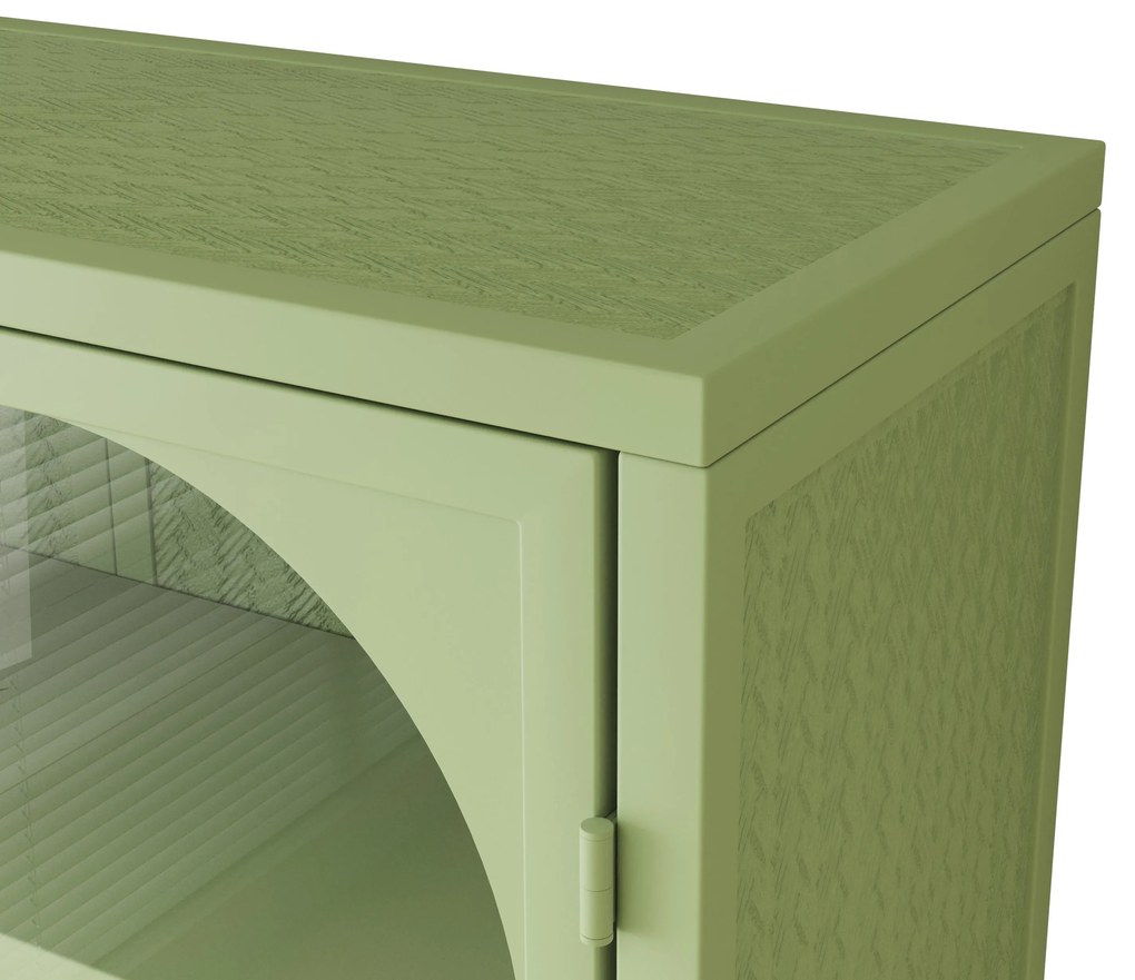 Dulap modern cu uși din sticlă, Verde | Aosom Romania