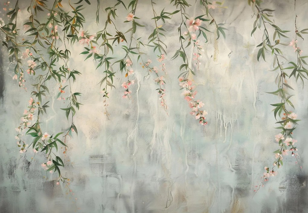 Fototapet - Perete cu Flori (147x102 cm)