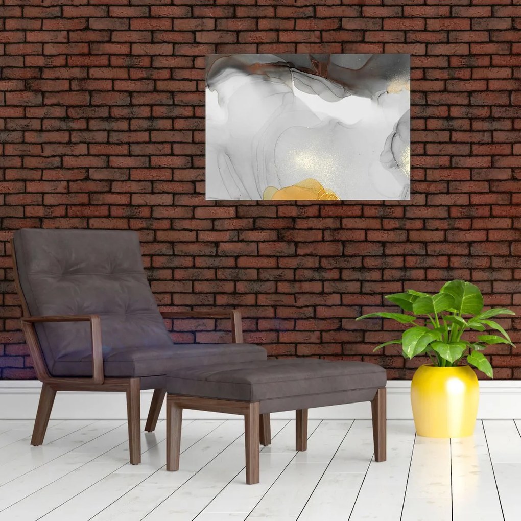 Tablou pe sticlă - Artă cu cerneală II. (70x50 cm)