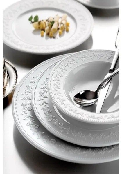 Set de veselă, 24 piese, porțelan alb