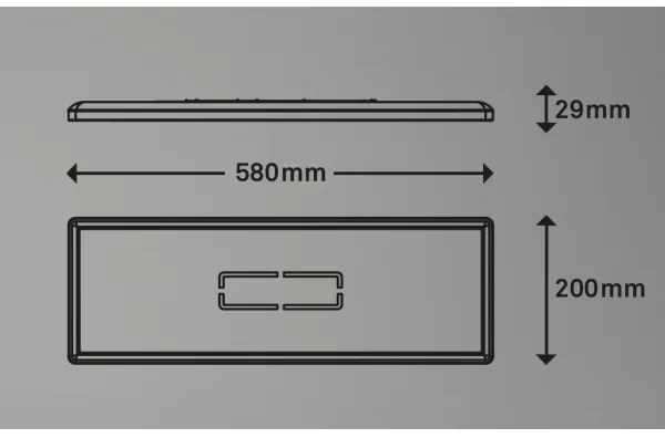 Plafonieră LED FREE LED/22W/230V 58x20 cm Briloner 3394-014