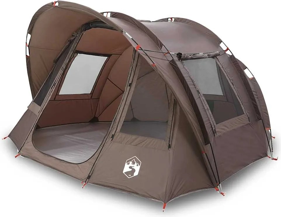 vidaXL Cort de pescuit pentru 2 persoane, maro, impermeabil