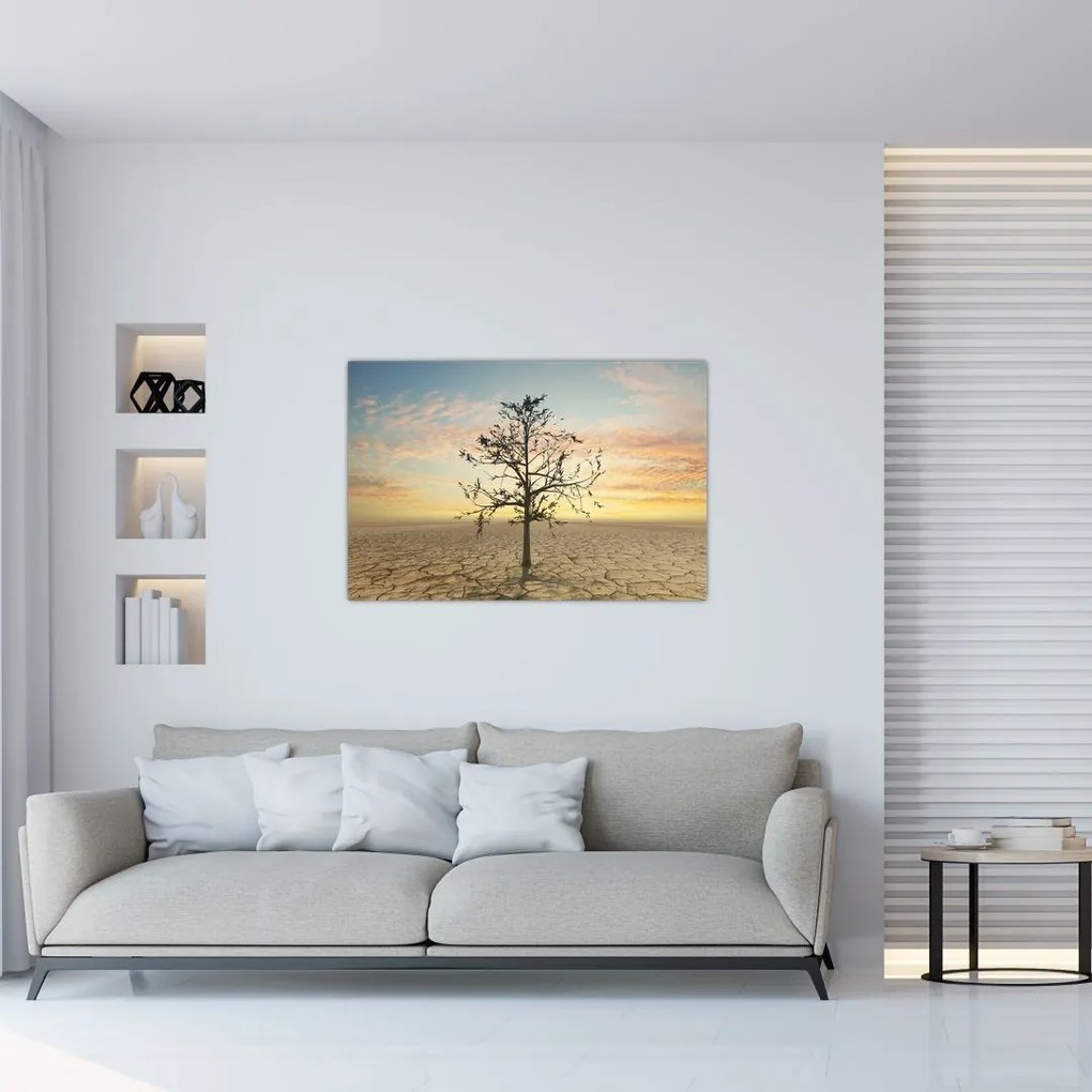 Tablou - Copac în deșert (90x60 cm)