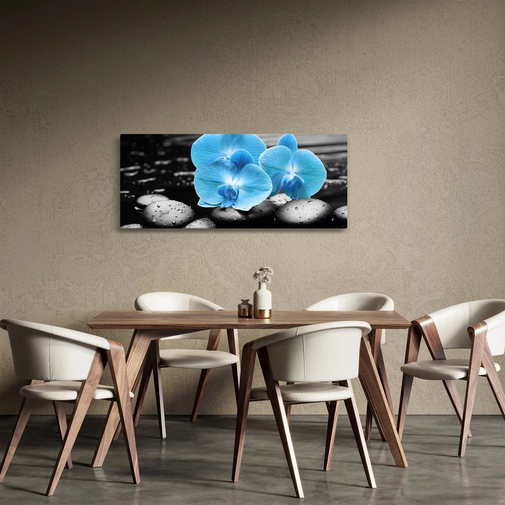 Tablou - Orhidee albastră (120x50 cm)