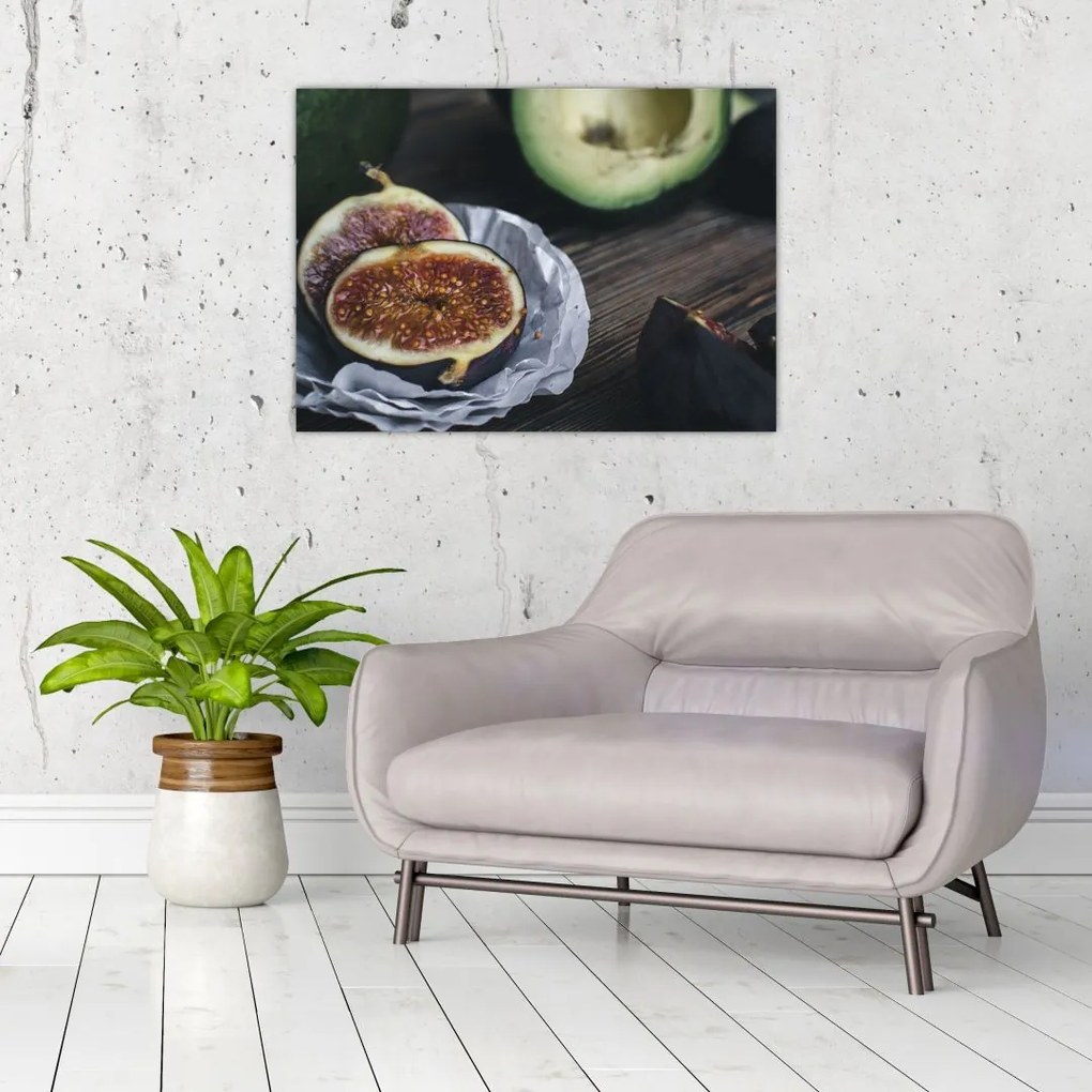 Tablou pe sticlă cu fistic și avocado (70x50 cm)