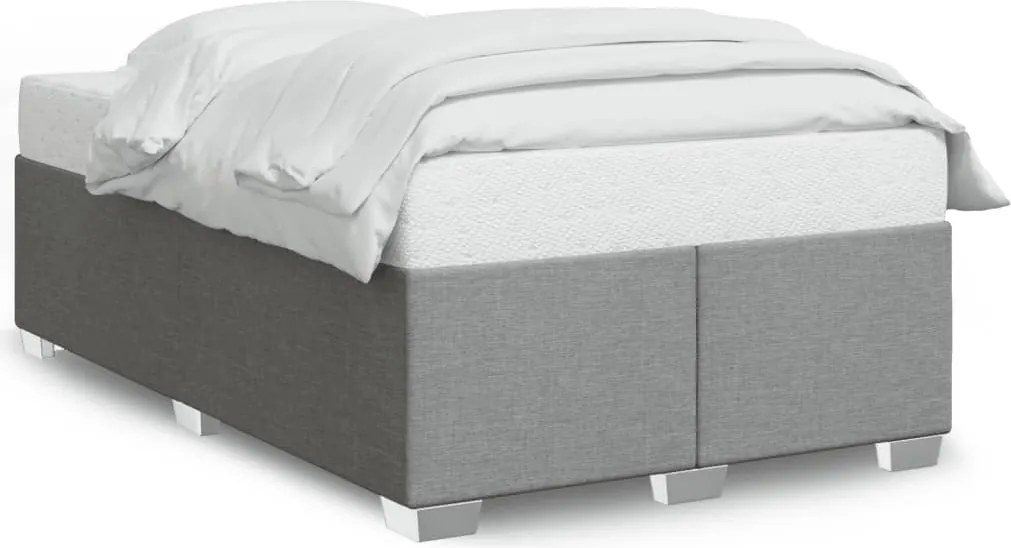 vidaXL Cadru de pat fără saltea țesătură gri deschis 120x190 cm