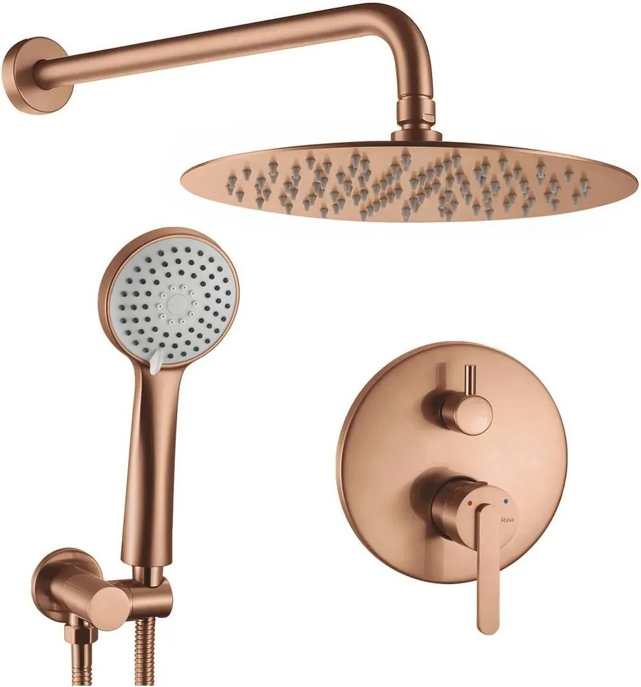 Set de dus incastrat Rea Ontario cupru periat + BOX