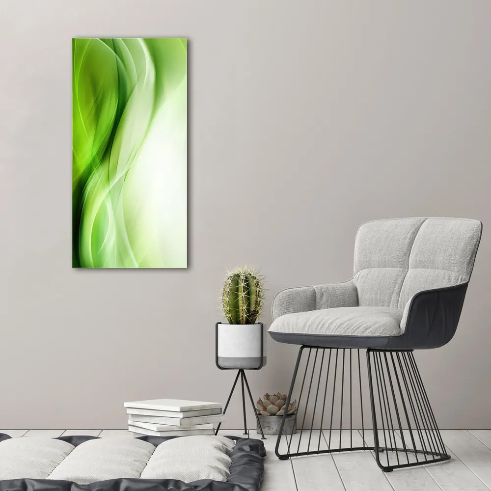 Tablou canvas Fundal valuri verzi
