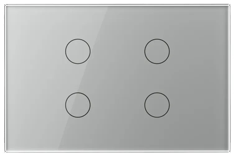 Intrerupator cvadruplu cu touch Livolo din sticla – standard italian