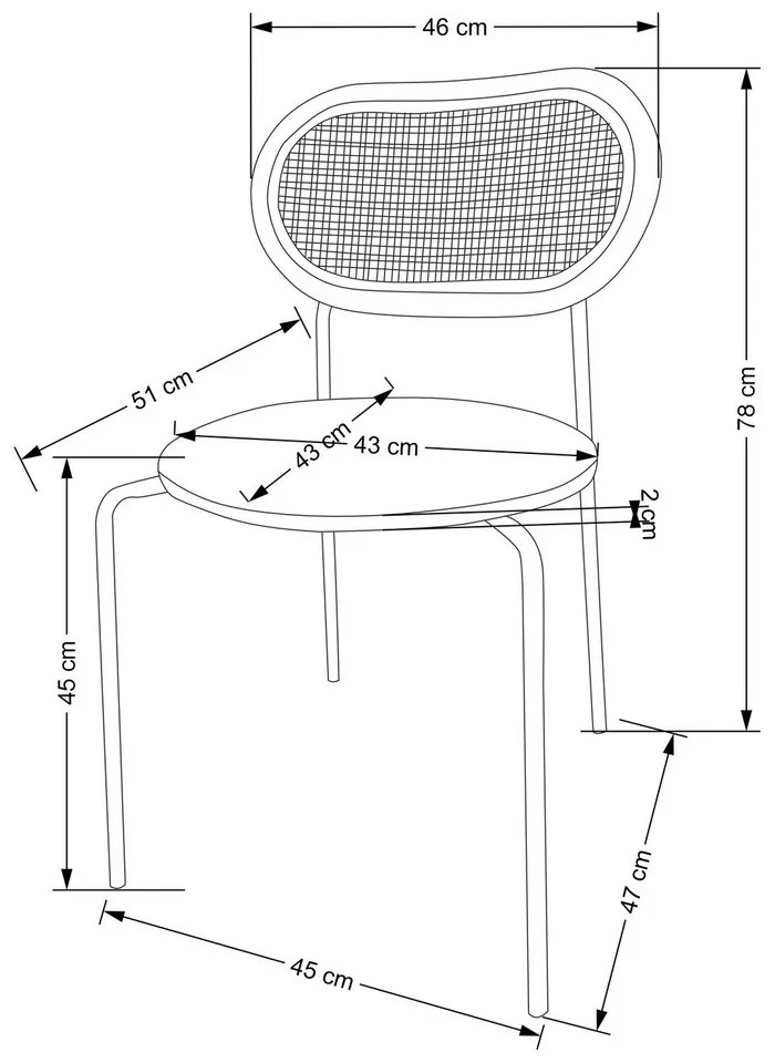 Scaun de bucaterie Ortiz, gri