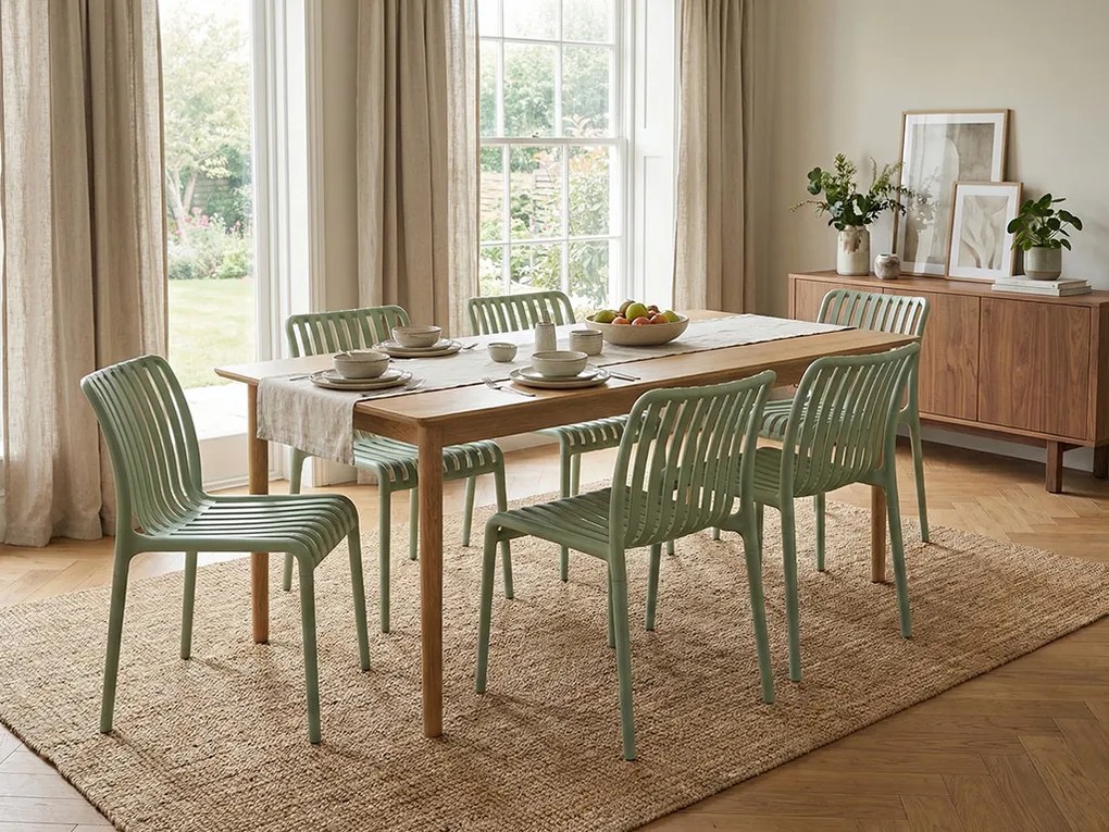 Scaun din plastic TREGO, verde