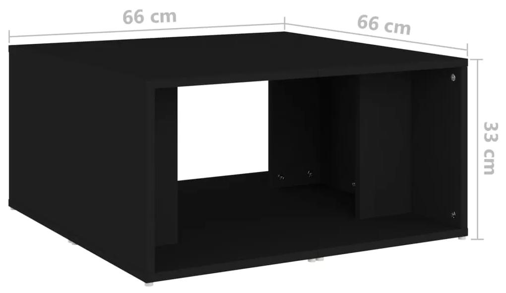 Masute de cafea, 4 buc., negru, 33x33x33 cm, PAL 4, Negru