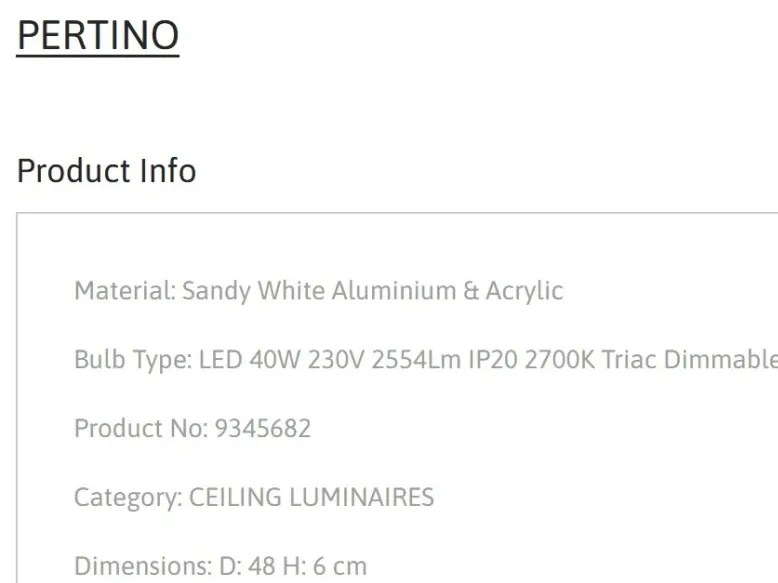Plafoniera LED dimabila design circular PERTINO D-48cm