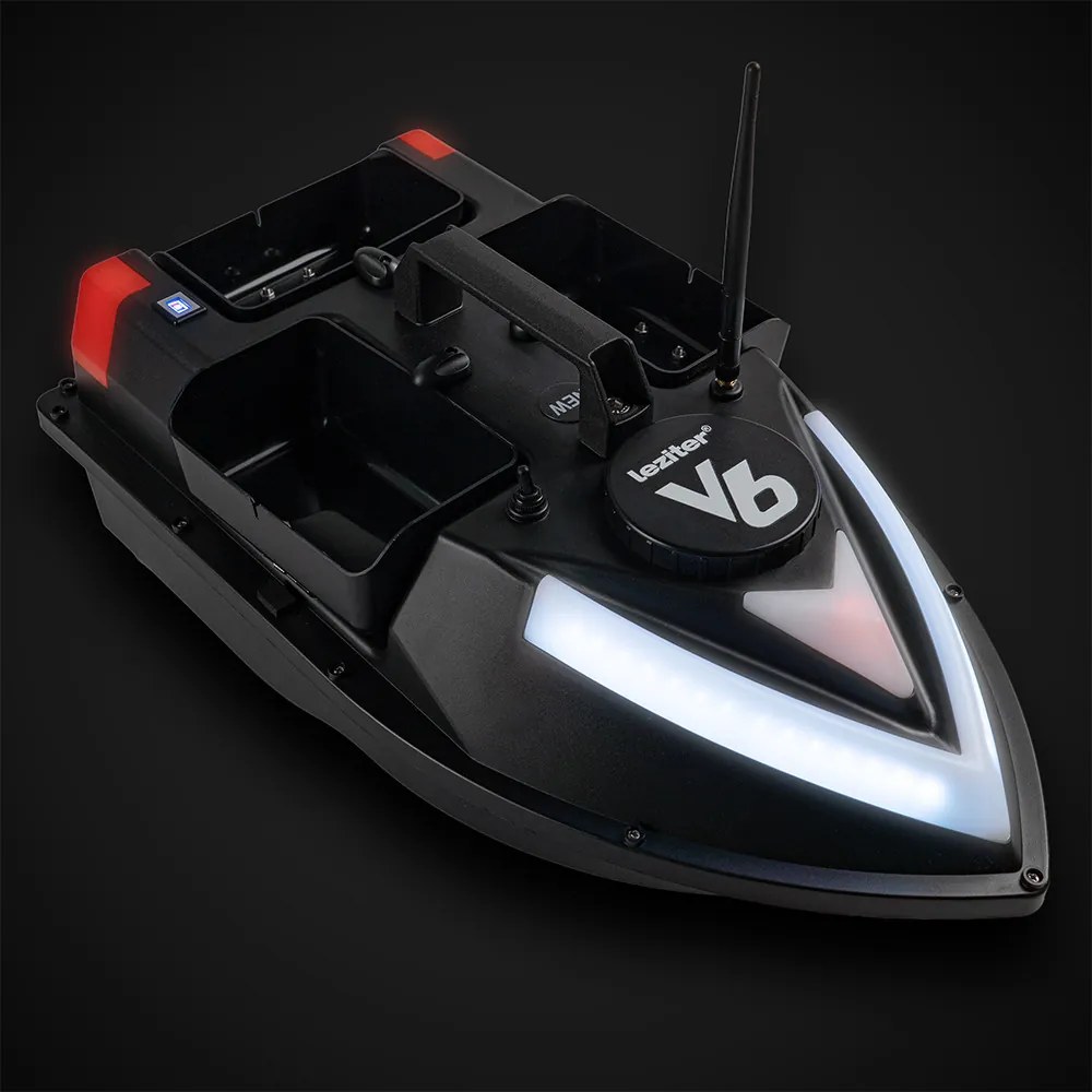 Feeder barca V6 GPS 3 rezervoare spate și lateral cu negru