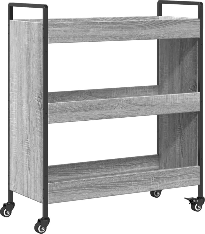 vidaXL Cărucior de bucătărie, gri sonoma, 70x30x82 cm, lemn prelucrat