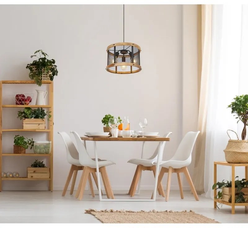 Pendul design industrial Jeanie negru, maro