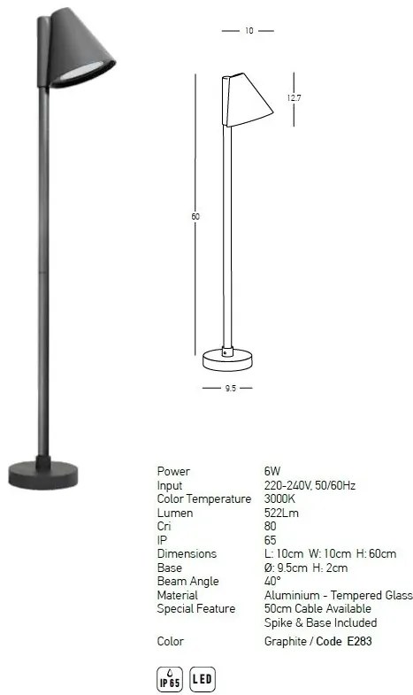 Proiector LED cu tarus iluminat exterior decorativ IP65 Snow