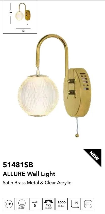 Aplica de perete LED moderna Allure