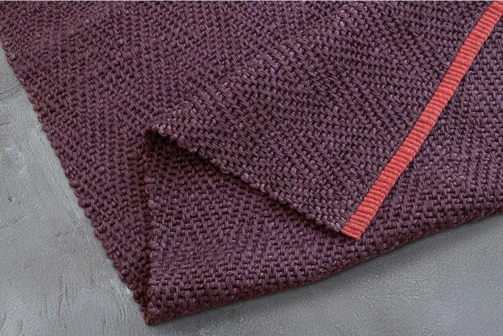 Covor burgundy din iută 50x80 cm Notes – Mette Ditmer Denmark