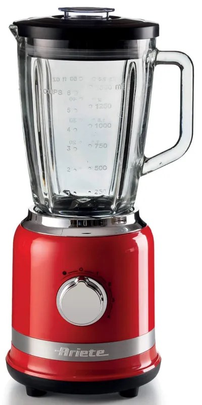 Blender MODERNA 0585/00, 1000W, 4 lame, 1,5 L, 4 viteze + pulse, Cana din sticla, Rosu