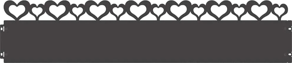 vidaXL Borduri pentru gazon 20 pcs Negru 103 x 0,05 x 22 cm Oțel