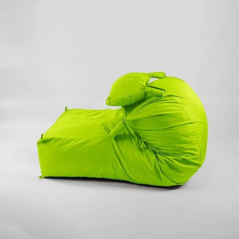 Fotoliu Yoga XL si Perna, Material impermeabil - Verde neon