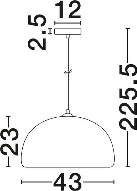 Lustra suspendata cu textura granulata Davo 43cm, rosu caramiziu