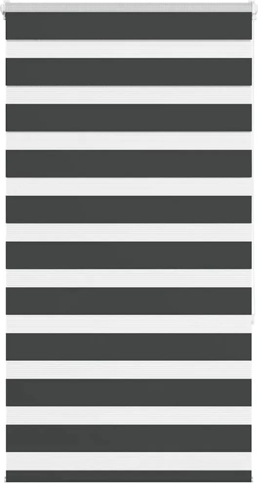 vidaXL Jaluzea tip zebra neagră lățime țesătură 85,9 cm poliester