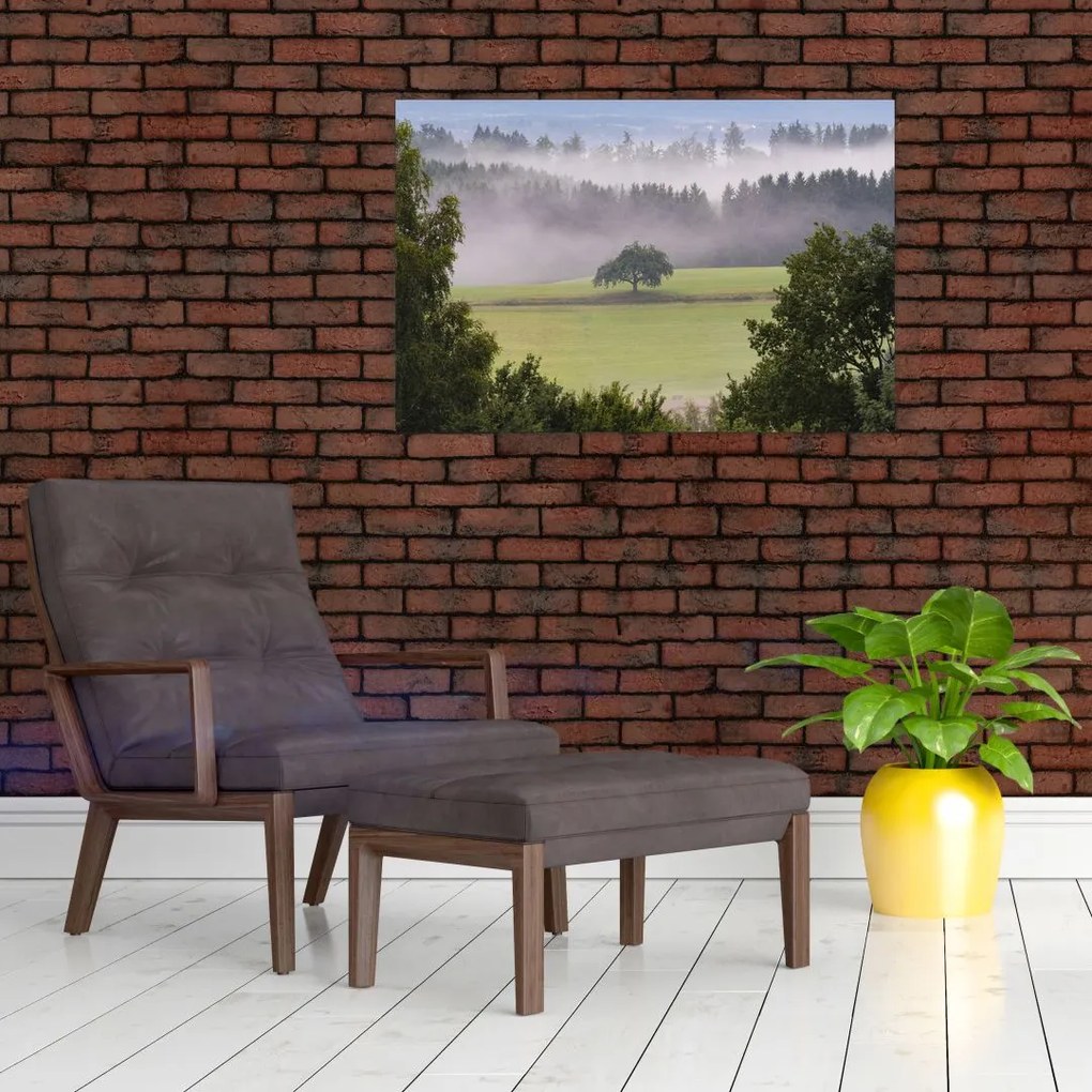 Tablou - Lunca cu copac (90x60 cm)