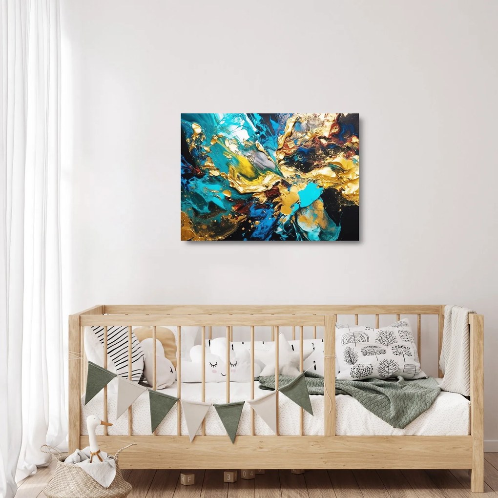 Tablou pe sticlă - Pictură în ulei texturată (70x50 cm)