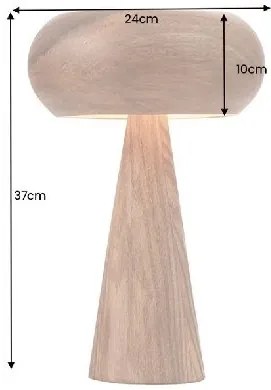 Veioza din lemn de salcam ALVA 40cm