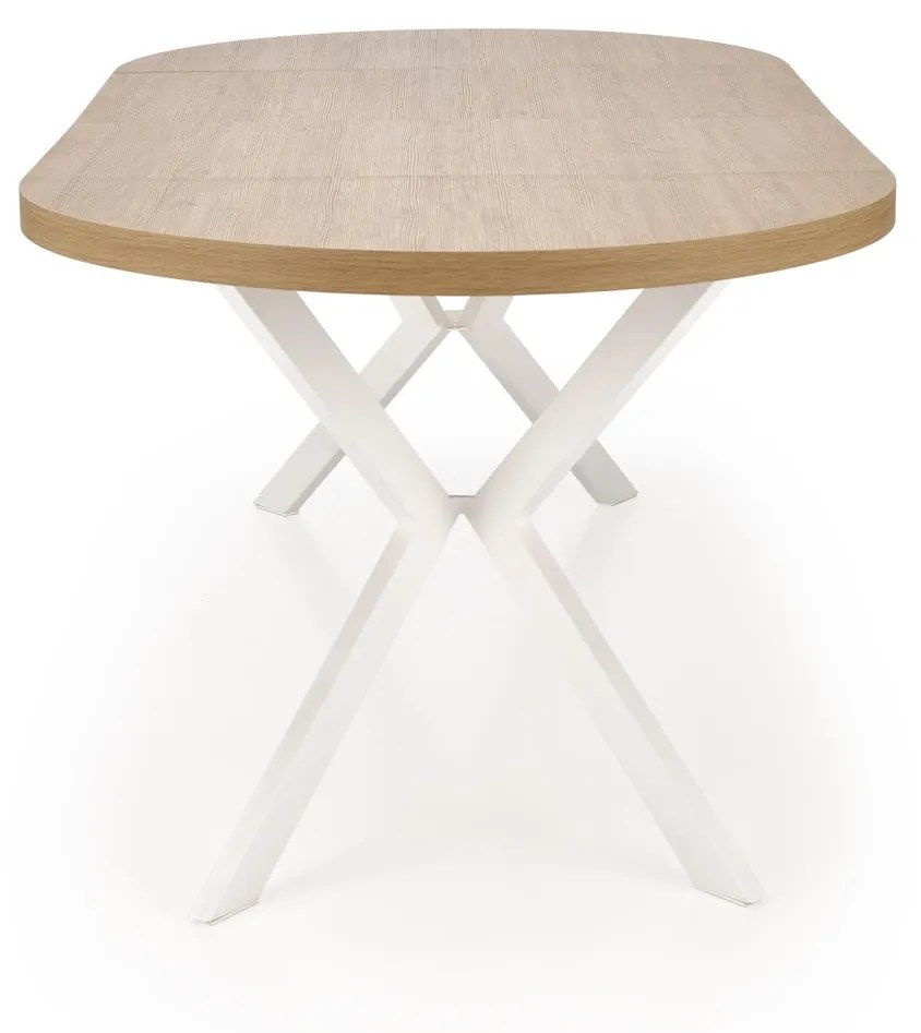 Masa extensibila Peroni stejar auriu/alb - L100-250 cm