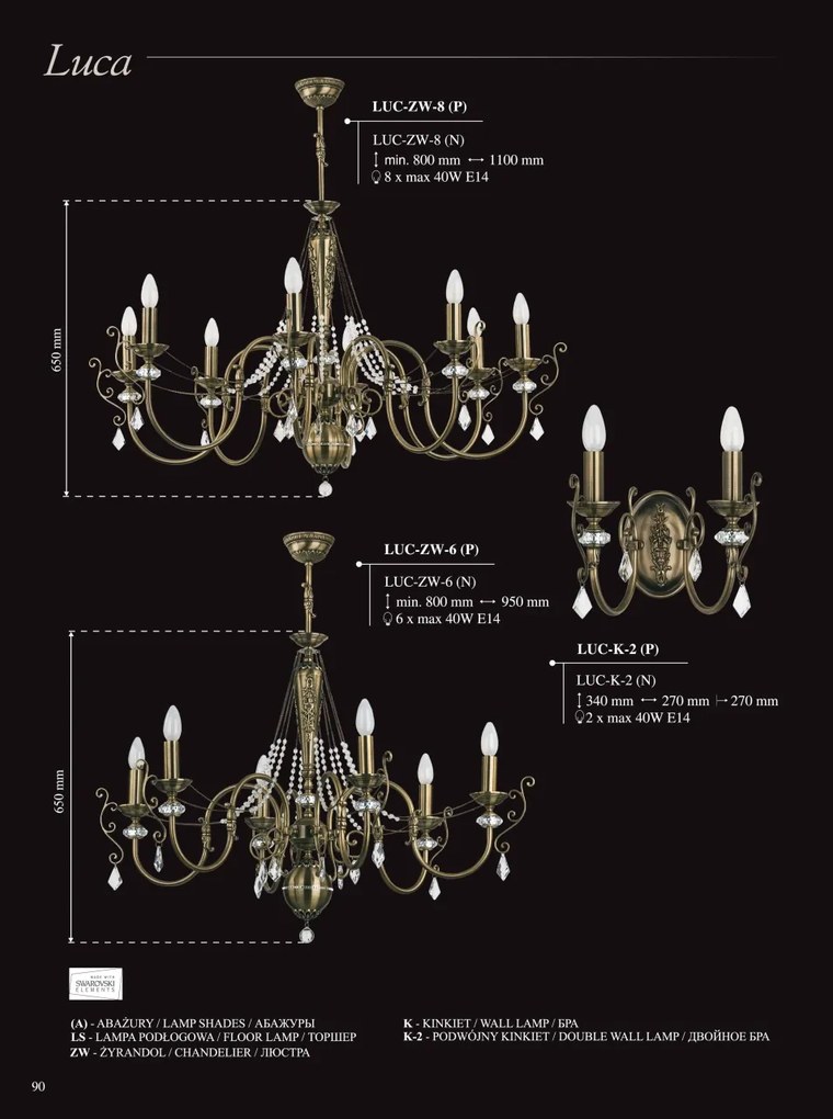 Aplica design clasic realizata manual, Cristal Scholer Luca